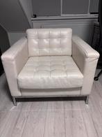 Leren fauteuil - Crème wit - Comfortabel en stijlvol, Huis en Inrichting, Fauteuils, Ophalen, Gebruikt, Leer, 75 tot 100 cm