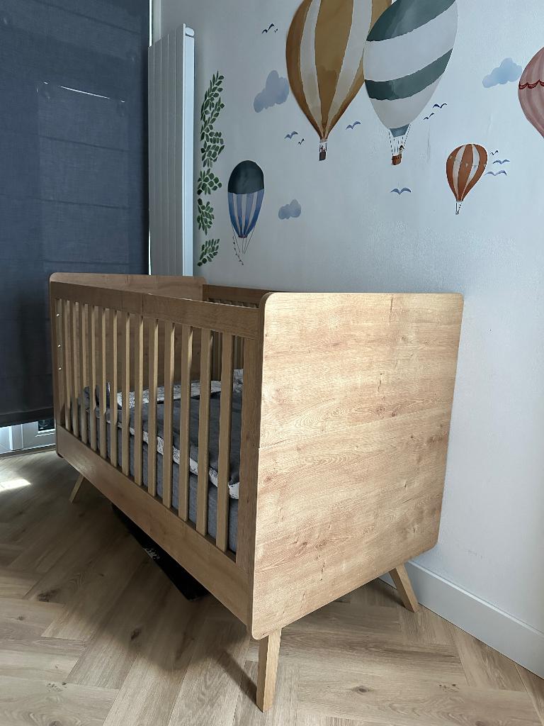 Petite Amélie doorgroeibed 140x70 incl. matras – zgan, 70 tot 85 cm, 140 tot 160 cm, Zo goed als nieuw, Ophalen