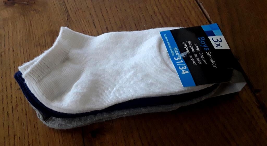 3 paar sneakersokken - enkelsokken voor sneakers (nieuw), Jongen of Meisje, Nieuw, Ophalen of Verzenden, Sokken
