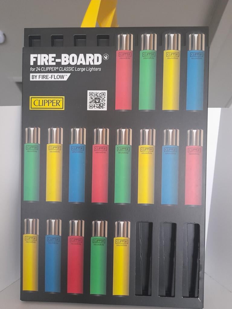 Fire flow board voor 24 clipper aanstekers., Ophalen of Verzenden, Nieuw, Aansteker