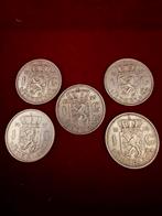 Zilveren 1 Gulden Juliana (1954–1957) – per stuk, Postzegels en Munten, Munten | Nederland, Ophalen of Verzenden, Koningin Juliana