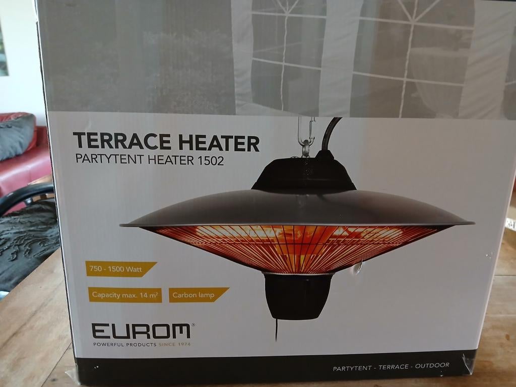Eurom Partytent Heater 1502 - Terrasverwarmer, Elektrisch, Plafond, Ophalen of Verzenden, Zo goed als nieuw