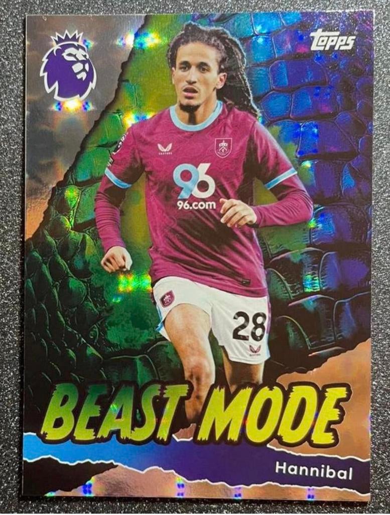 Topps Premier League 25/26  BEAST MODE  HANNIBAL  BURNLEY FC, Verzenden, Zo goed als nieuw, Plaatje