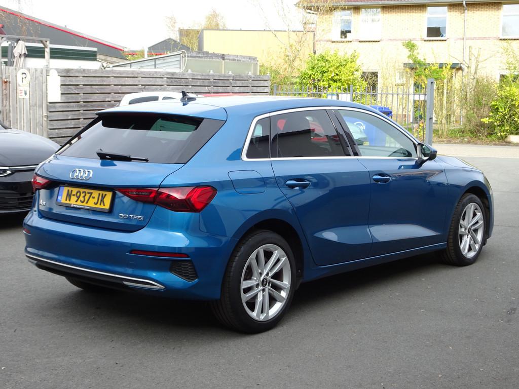 Audi A3 Sportback 30 TFSI Advanced edition Navigatie automat, Auto's, Audi, Stof, Gebruikt, Traction-control, Blauw