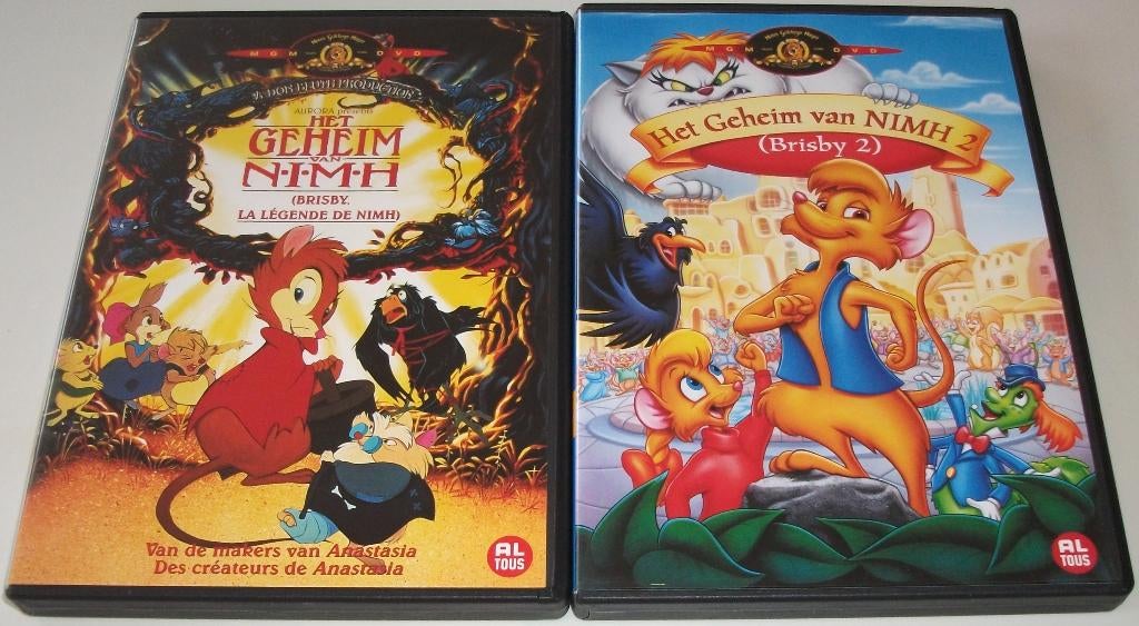 Dvd *** GEHEIM VAN NIMH *** Deel 1 + 2, Tekenfilm, Ophalen of Verzenden, Zo goed als nieuw, Alle leeftijden