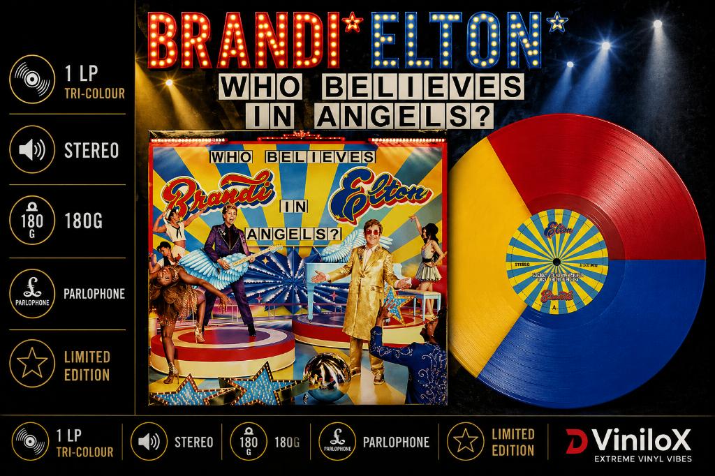 Elton John & Brandi  Who Believes In Angels? LP Tri-Colour, 2020 tot heden, 12 inch, Nieuw in verpakking, Poprock