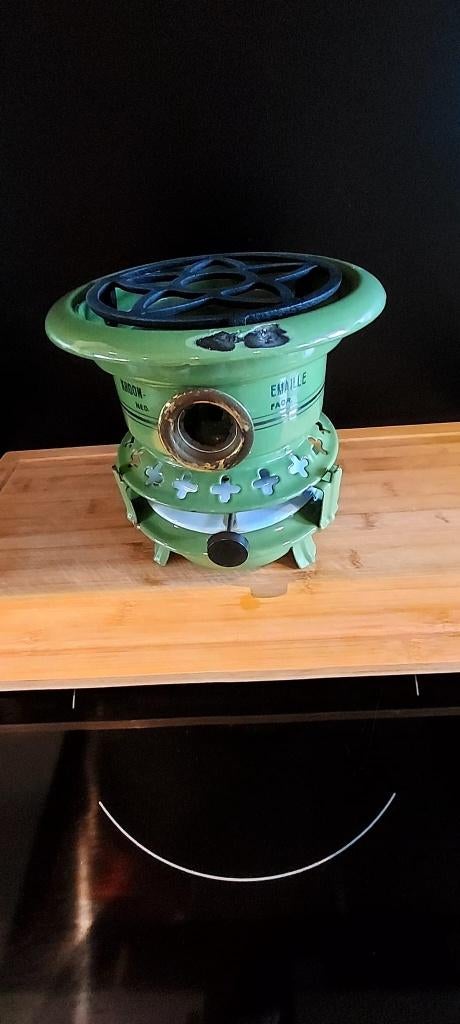 Emaille petroleumstel groen 1 pits, Ophalen of Verzenden