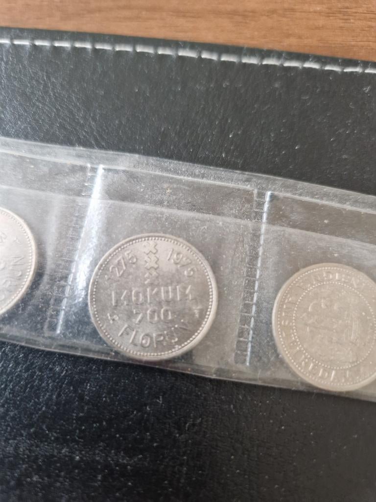 Set van 10x Amsterdam 700 jaar florijn munten (1975), Postzegels en Munten, Ophalen of Verzenden, Koningin Juliana, Overige waardes