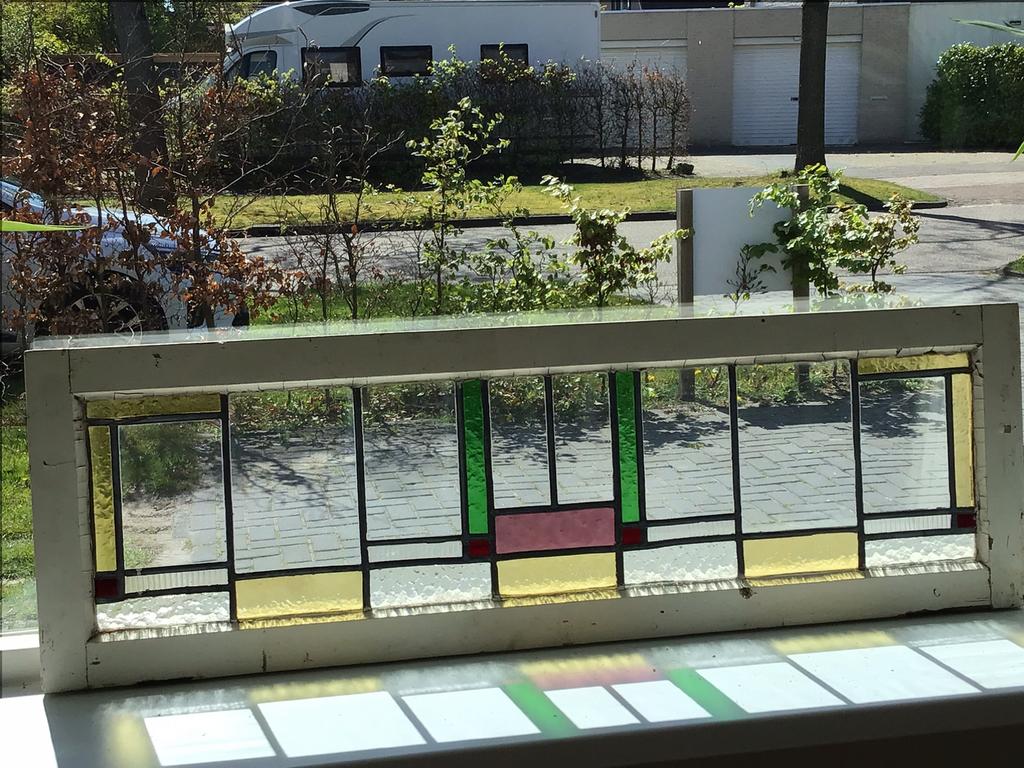 Zeer mooi glas in lood raam, Antiek en Kunst, Antiek | Glas en Kristal, Ophalen