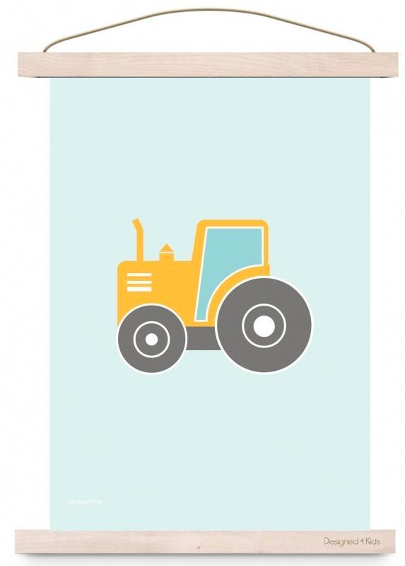 Kinderposter Poster A3 Tractor Pastel Designed4Kids, Kinderen en Baby's, Kinderkamer | Inrichting en Decoratie, Nieuw, Wanddecoratie