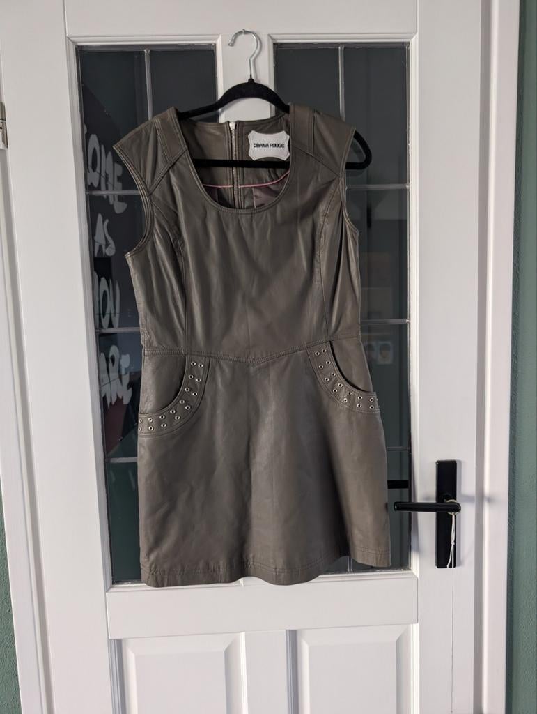 Ibana Rouge Leren Jurk met Studs, Overige kleuren, Ophalen of Verzenden, Zo goed als nieuw, Maat 36 (S)