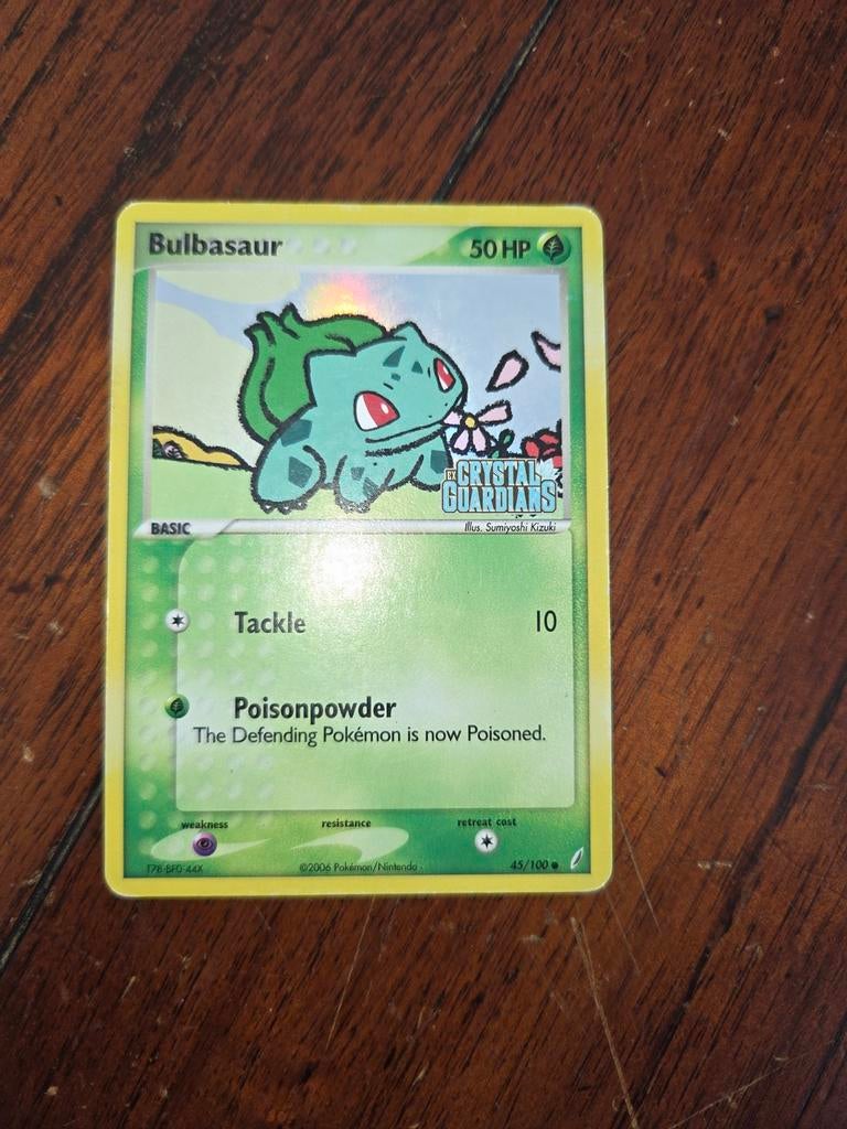 Bulbasaur holo 45 stamped crystal guardians, Ophalen of Verzenden