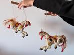 Vintage houten marionet paarden, Ophalen of Verzenden