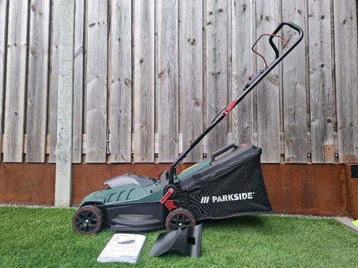 Parkside Accu-grasmaaier 20 V, Tuin en Terras, Grasmaaiers, Zo goed als nieuw, Accu-grasmaaier, 30 t/m 39 cm, Elektrische starter