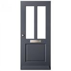 Klassieke houten voordeur met glas Rijnsburg buitendeur, Niet ingevuld, 80 tot 100 cm, Niet ingevuld, Nieuw