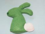 Handgemaakt knuffeltje konijn groen vilt NIEUW, Ophalen of Verzenden, Nieuw, Figuurtje(s), Wolvilt