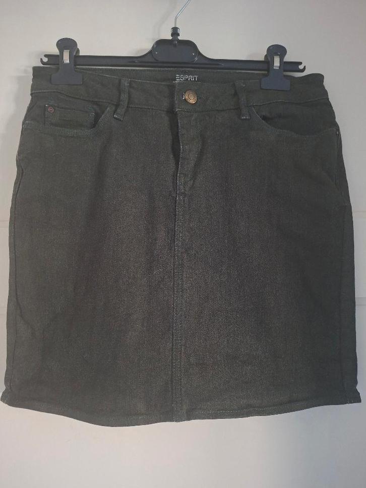 Esprit donkergroen denim minirok maat 28 (S/M), Kleding | Dames, Rokken, Gedragen, Maat 36 (S), Groen, Boven de knie, Ophalen of Verzenden