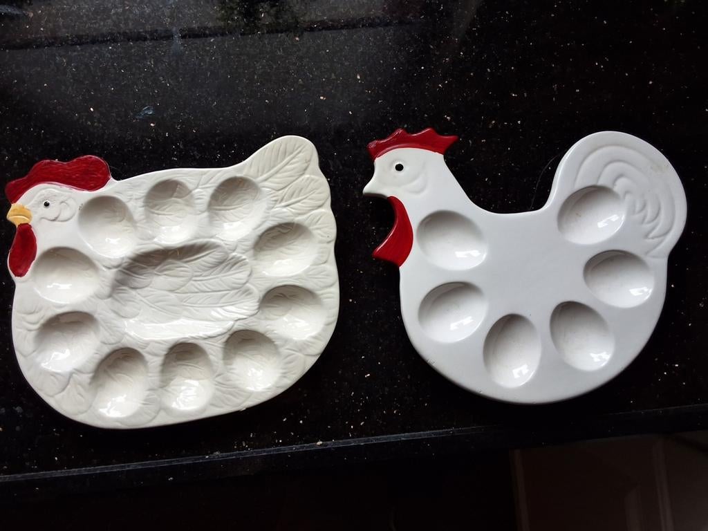 2 mooie eierschalen paasservies, paas ontbijt bv, Ophalen of Verzenden