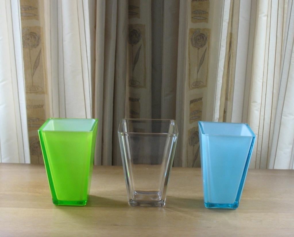 Vazen - glas, Overige kleuren, Ophalen of Verzenden, Minder dan 50 cm, Glas