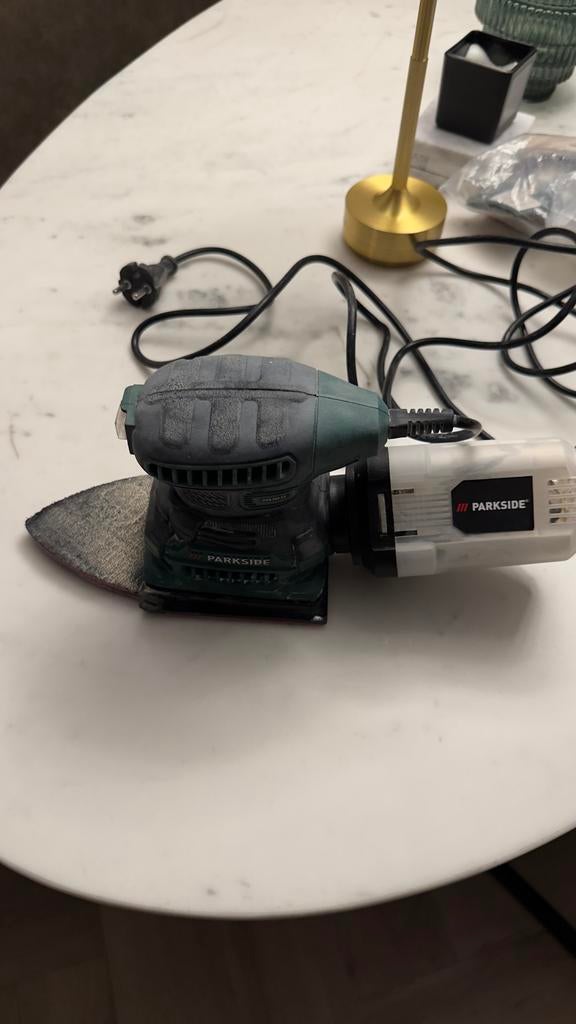 Parkside schuurmachine 230V met stofopvangbak, Doe-het-zelf en Verbouw, Gereedschap | Schuurmachines, Ophalen of Verzenden, Gebruikt