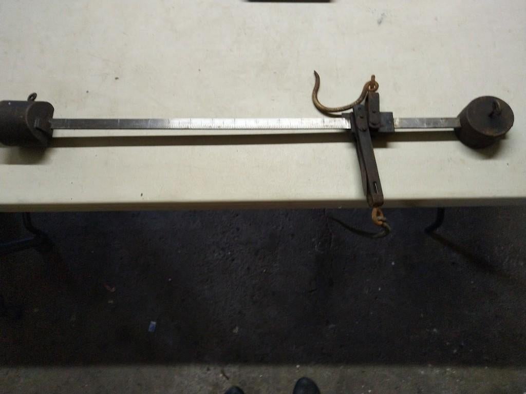 antiek weegschaal hangweeghaak balkbalans enkearm weegschaal, Ophalen