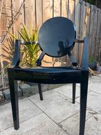 4x Kartell Louis Ghost Stoel Zwart - Philippe Starck Design, Kunststof, Gebruikt, Zwart, Ophalen of Verzenden
