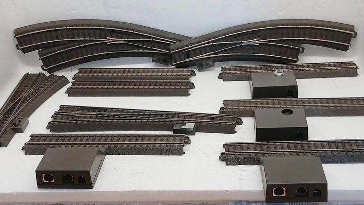 Marklin H0  - Restant C-rails wissels en aansluitrail., Hobby en Vrije tijd, Modeltreinen | H0, Gebruikt, Rails, Wisselstroom