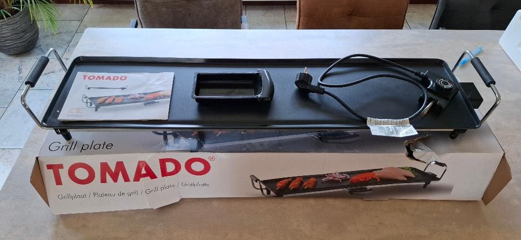 Tomado grillplaat tm-5536 88x22cm €12,50, Ophalen, Zo goed als nieuw, Tafelgrill