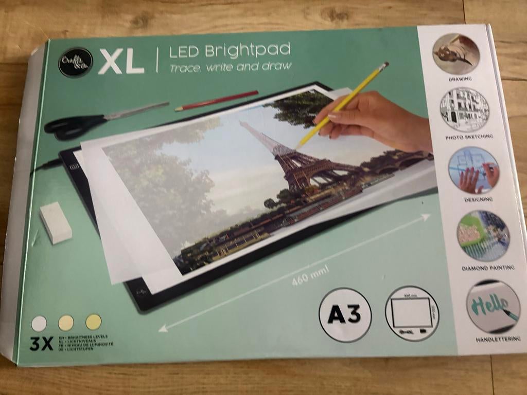 Crafts & Co XL LED Brightpad A3 - Teken- en Traceerlichtbak, Ophalen, Zo goed als nieuw, Overige typen