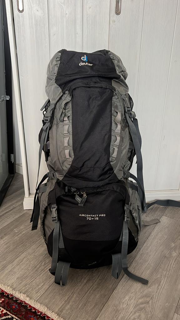 Deuter Aircontact Pro 70+15 Trekkingrugzak - Goede Staat, Overige merken, 40 cm of meer, Gebruikt, Ophalen of Verzenden