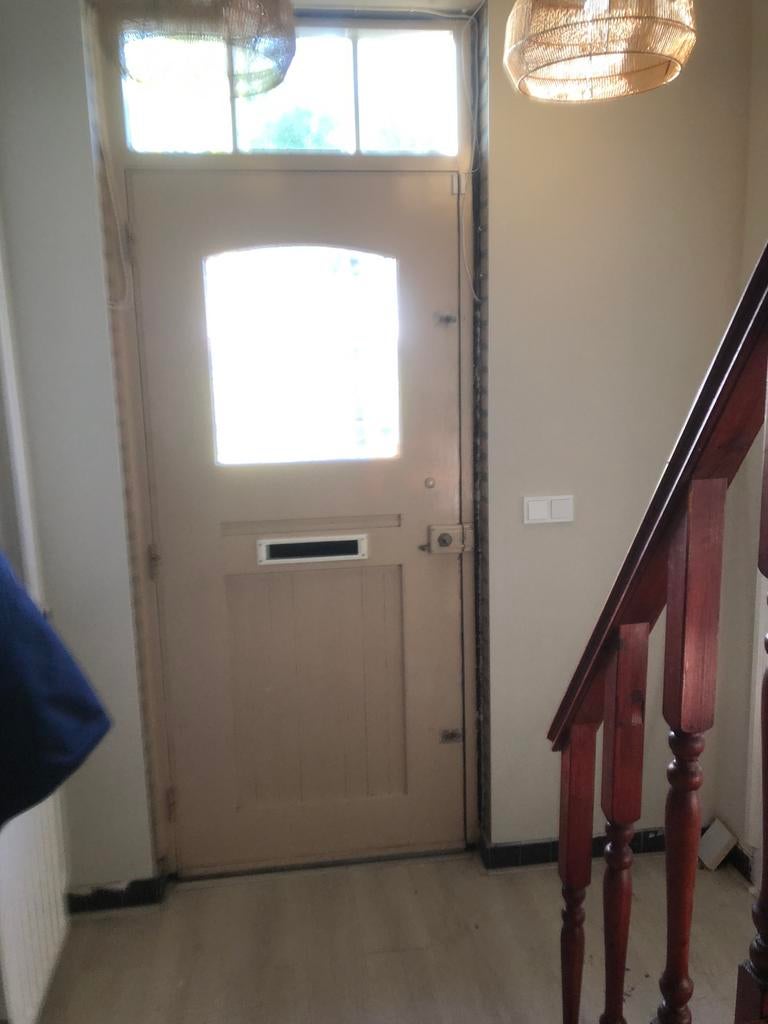 Te koop voordeur en betonnen dorpel, Ophalen, Gebruikt, 80 tot 100 cm, Buitendeur