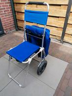 Strandstoel Campingstoel Vissersstoel Rugzak wielen trolley, Ophalen of Verzenden, Zo goed als nieuw, Campingstoel
