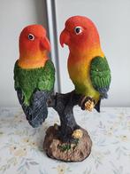 Beeld "2 papagaaien op tak"  (NIEUW), Ophalen of Verzenden, Nieuw, Dier