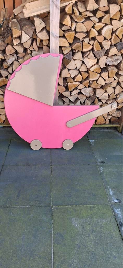 Geboortebord meisje - Roze Kinderwagen, Kinderen en Baby's, Kraamcadeaus en Geboorteborden, Ophalen, Gebruikt, Geboortebord