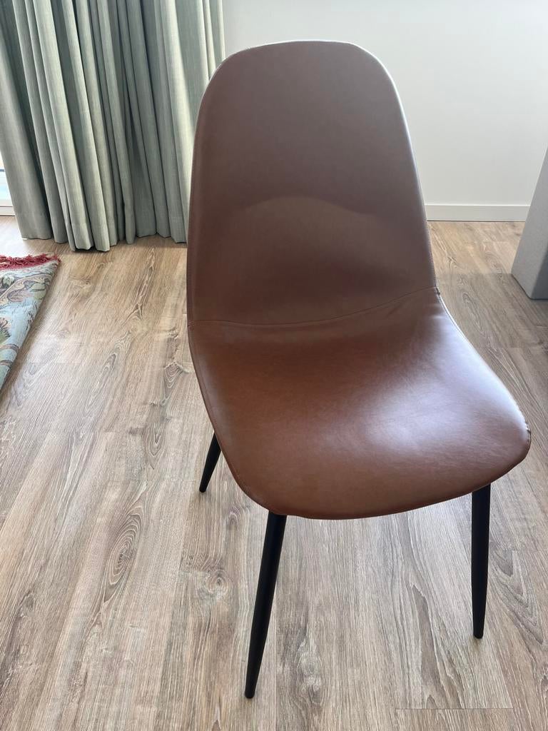 1 x skai leren (bureau)stoel, Ophalen, Zo goed als nieuw, Bruin