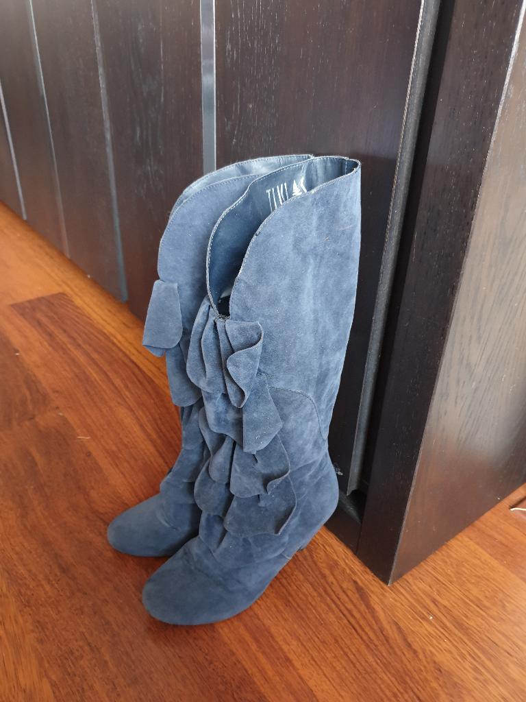 Blauwe laarzen Ibiza syle - maat 37, Kleding | Dames, Schoenen, Hoge laarzen, Blauw, Ophalen of Verzenden, Zo goed als nieuw