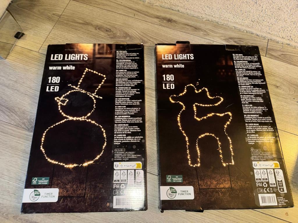LED rendier sneeuwpop decoratie buiten licht lamp, Diversen, Kerst, Verzenden, Nieuw
