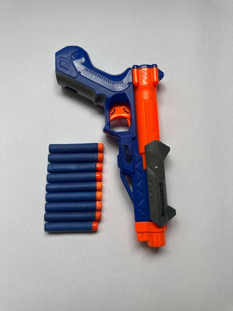 Nerf Elite Sharpfire Blaster, Kinderen en Baby's, Speelgoed | Buiten | Actiespeelgoed, Ophalen of Verzenden, Gebruikt
