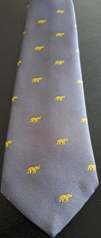 Mammoet Transport stropdas grijs met gele olifanten, Ophalen of Verzenden, Nieuw, Gebruiksvoorwerp