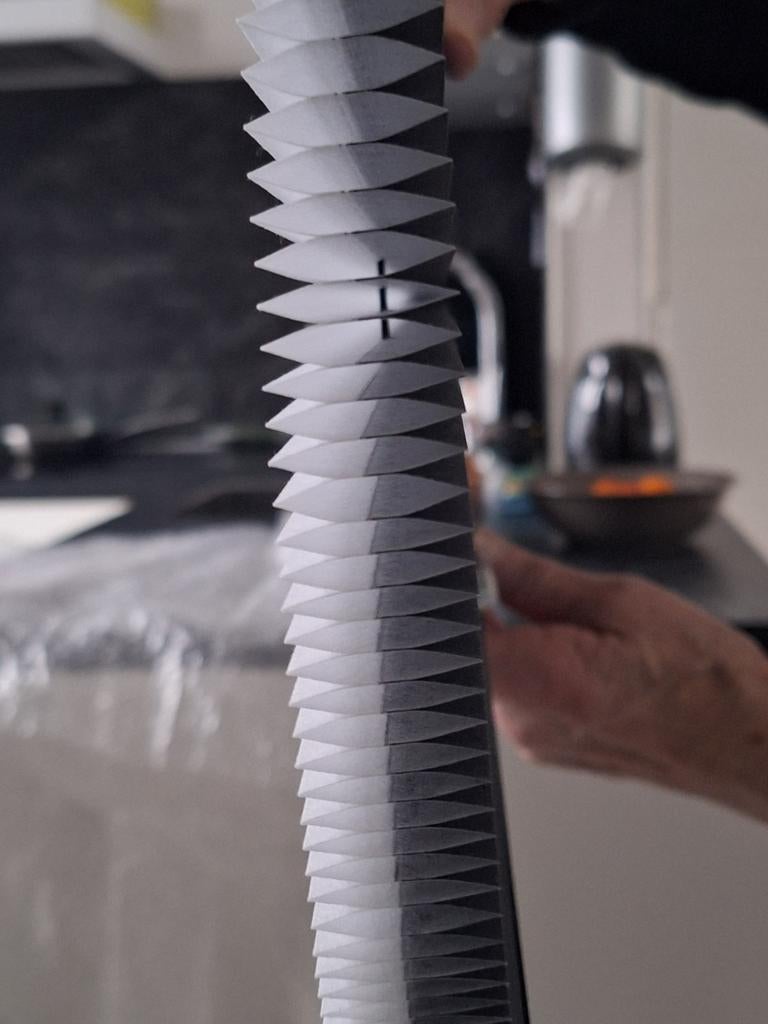 te koop 5 x nieuwe plisse vouwgordijnen zwart/wit, Nieuw, Minder dan 100 cm, Modern, Zwart