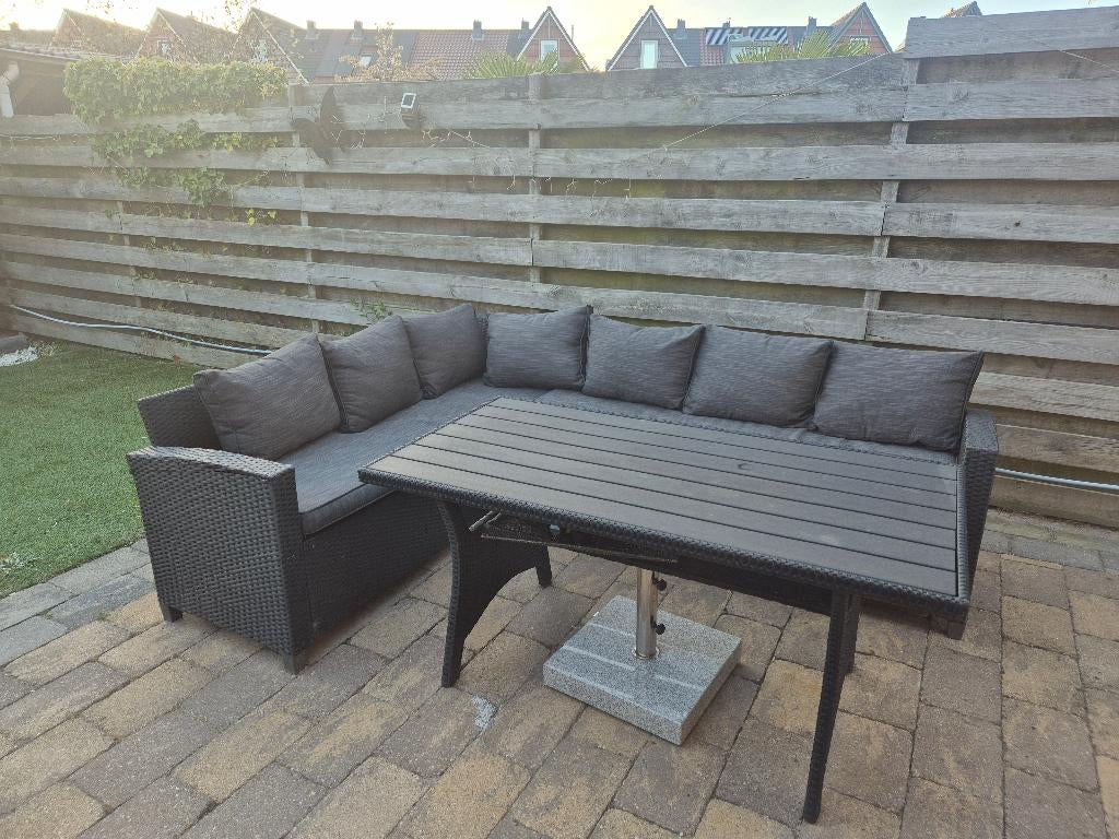 Tuinset Loungeset dining 6 personen, Tuin en Terras, Ophalen, 6 zitplaatsen, Zo goed als nieuw, Loungeset