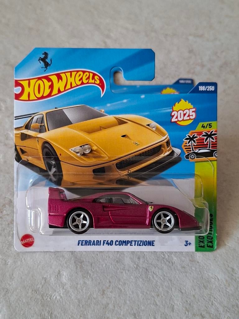 Hot Wheels Ferrari F40 Competizione Custom met Real Riders!!, Ophalen of Verzenden, Nieuw, Auto