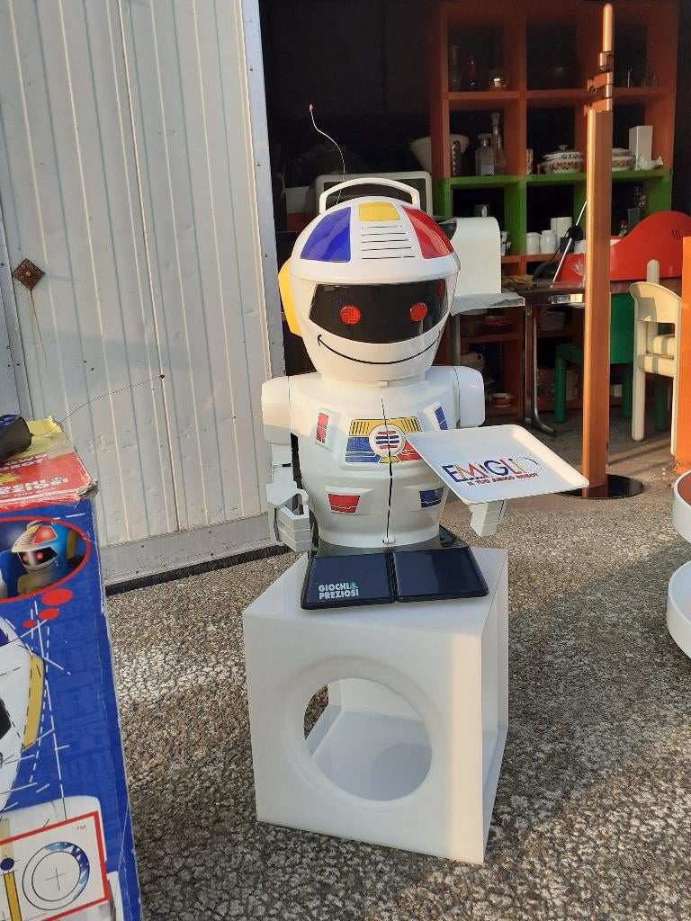 Emiglio vintage design retro jaren 80 space age butler robot, Ophalen of Verzenden, Overige typen