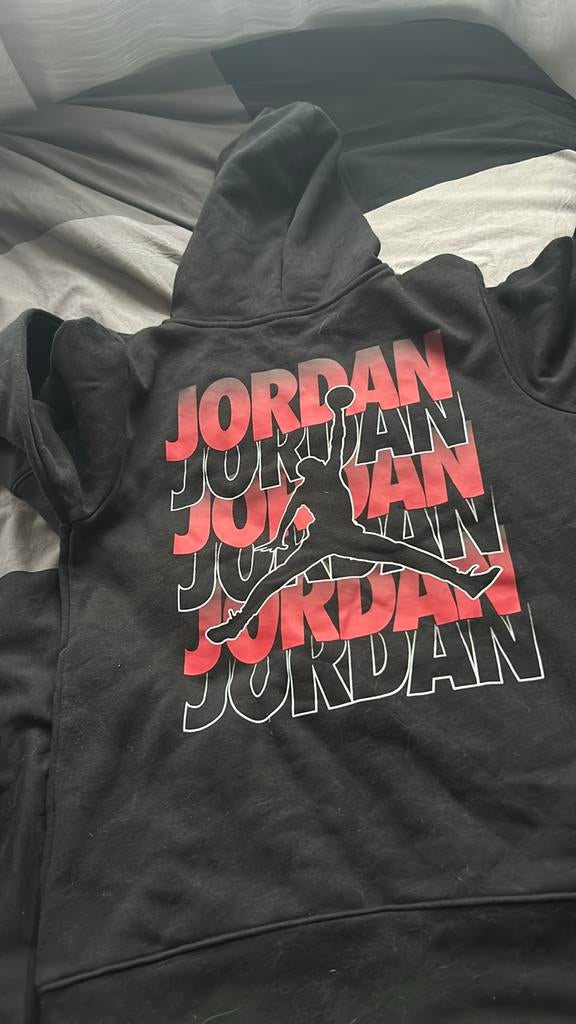 Jordan Hoodie en Joggingbroek Set - Zwart/Rood (10-12 jaar), Kinderen en Baby's, Kinderkleding | Overige, Ophalen of Verzenden