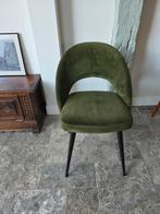 Groene eetkamerstoel met zwarte poten, Huis en Inrichting, Stoelen, Ophalen, Gebruikt, Overige kleuren, Eén