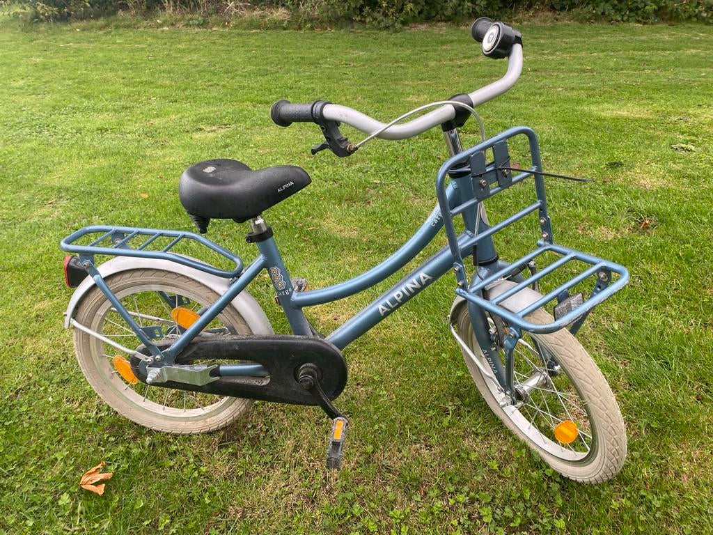 Alpina fiets 16 inch mat blauw - Mooie kinderfiets, Ophalen, Gebruikt, 16 tot 20 inch