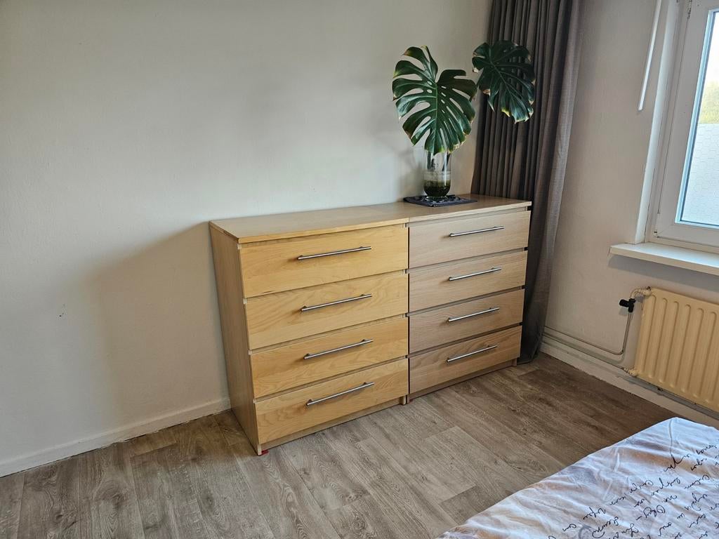 IKEA MALM met 100% uitschuifbare lades + RVS grepen, Ophalen, Gebruikt, 100 tot 150 cm, 100 tot 150 cm