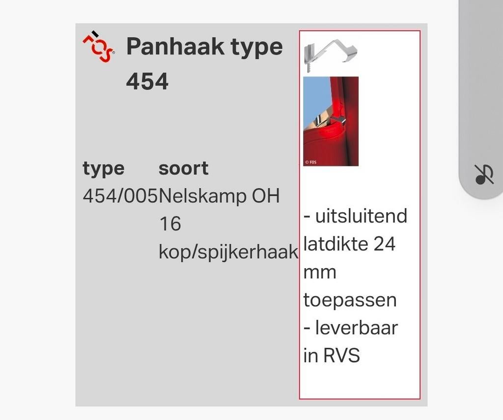 RVS panhaken type 454, ca. 700 stuks, Steen of Klei, Zwart, Nieuw, Ophalen of Verzenden