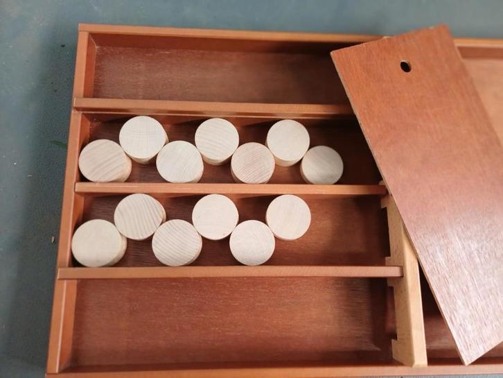 Homas sjoelbak S-25, Hobby en Vrije tijd, Gezelschapsspellen | Bordspellen, Gebruikt, Een of twee spelers, Drie of vier spelers