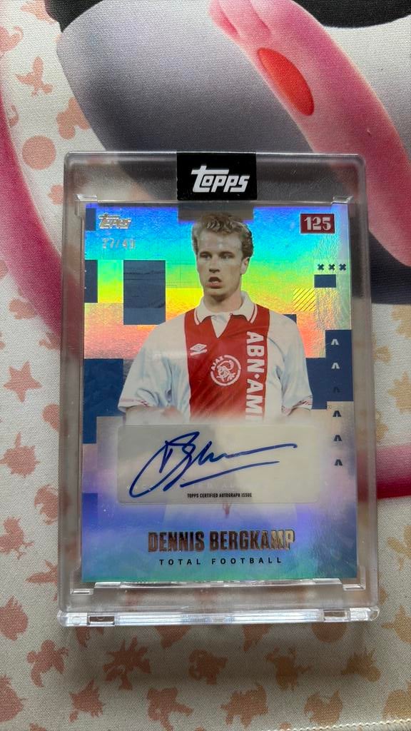 Topps ajax 125 Dennis bergkamp autograph /49, Verzamelen, Ophalen of Verzenden, Nieuw, Ajax, Poster, Plaatje of Sticker